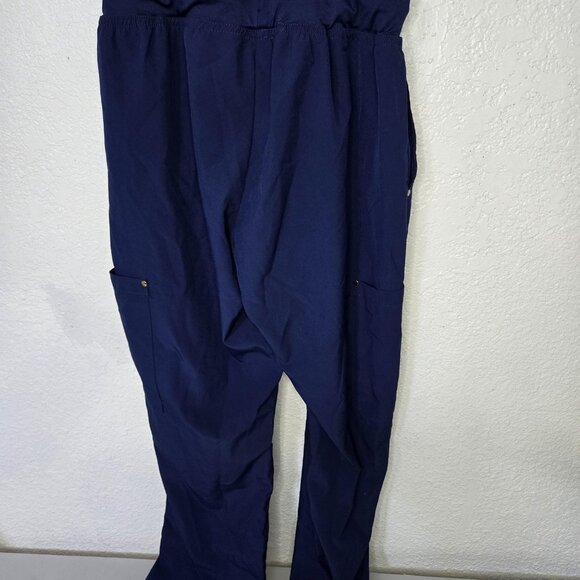 Zinnia Pants Womens XS Navy Blue Wide Leg Stretch Drawstring Pockets Comfort - Picture 4 of 11
